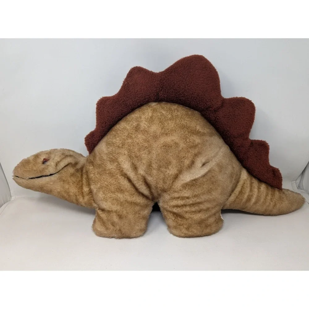 Vintage Animal Fair Stegosaurus Plush Toy‎ Dinosaur Stuffed Animal Large Brown